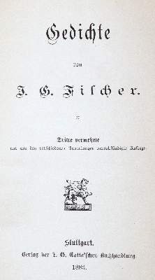 Bild Nr.1: 140-1403 Fischer,J.G.: (Literatur und illustrierte Bücher bis 19.Jahrhundert)