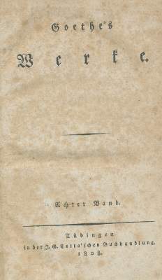 Bild Nr.1: 140-1412 Goethe,J.W.v.: (Literatur und illustrierte Bücher bis 19.Jahrhundert)