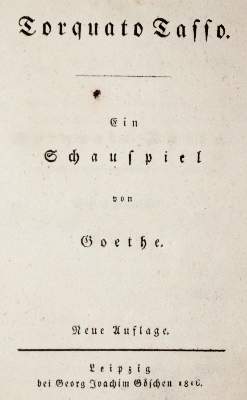Bild Nr.1: 140-1418 Goethe,(J.W.)v.: (Literatur und illustrierte Bücher bis 19.Jahrhundert)