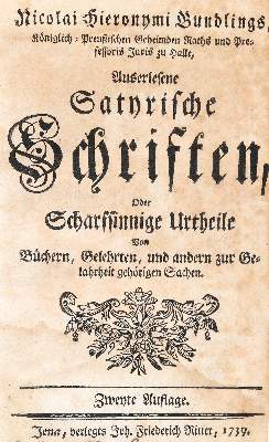 Bild Nr.1: 140-1429 Gundling,N.H.: (Literatur und illustrierte Bücher bis 19.Jahrhundert)