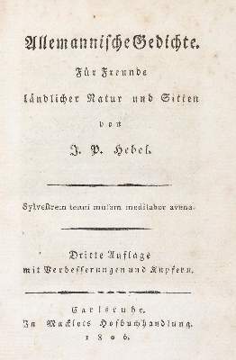 Bild Nr.1: 140-1433 Hebel,J.P.: (Literatur und illustrierte Bücher bis 19.Jahrhundert)