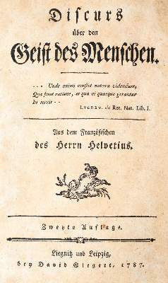 Bild Nr.1: 140-1438 Helvetius,(C.A.).: (Literatur und illustrierte Bücher bis 19.Jahrhundert)