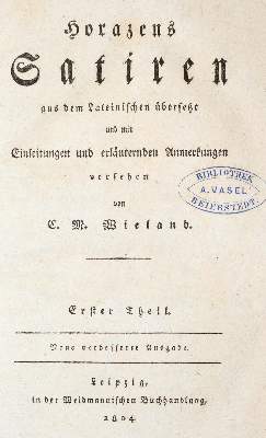 Bild Nr.1: 140-1451 Wieland,C.M.: (Horatius)