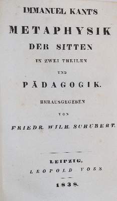 Bild Nr.2: 140-1462 Kant,I.: (Literatur und illustrierte Bücher bis 19.Jahrhundert)