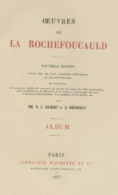 Bild Nr.1: 140-1472 La Rochefoucauld, F. de.: (Literatur und illustrierte Bücher bis 19.Jahrhundert)