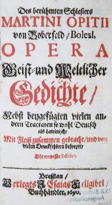 Bild Nr.2: 140-1495 Opitz,M.: (Literatur und illustrierte Bücher bis 19.Jahrhundert)
