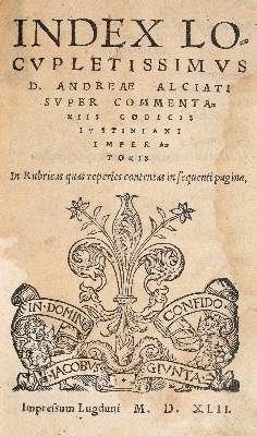 Bild Nr.1: 140-15 Alciati,A.: (Alte Drucke, Handschriften und Theologie)