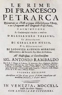 Bild Nr.1: 140-1500 Petrarca,F.: (Literatur und illustrierte Bücher bis 19.Jahrhundert)