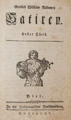 Bild Nr.1: 140-1507 Rabener,G.W.: (Literatur und illustrierte Bücher bis 19.Jahrhundert)