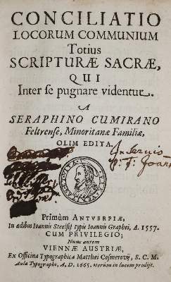 Bild Nr.1: 140-151 Cumiranus,S.: (Alte Drucke, Handschriften und Theologie)