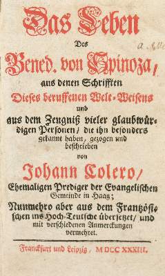 Bild Nr.1: 140-1529 Coler(us),J.: (Spinoza)