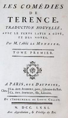 Bild Nr.1: 140-1537 Terentius Afer,P.: (Literatur und illustrierte Bücher bis 19.Jahrhundert)