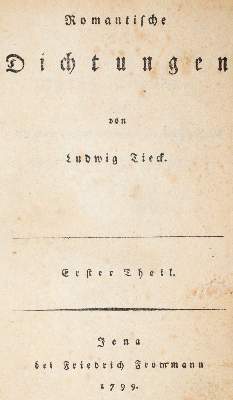 Bild Nr.1: 140-1541 Tieck,L.: (Literatur und illustrierte Bücher bis 19.Jahrhundert)