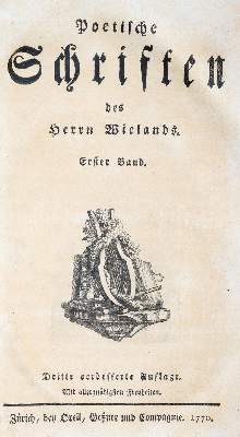 Bild Nr.1: 140-1559 Wieland,C.M.: (Literatur und illustrierte Bücher bis 19.Jahrhundert)