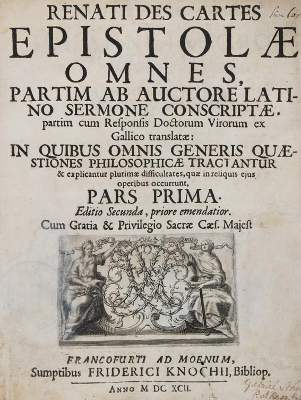 Bild Nr.1: 140-161 Descartes,R.: (Alte Drucke, Handschriften und Theologie)