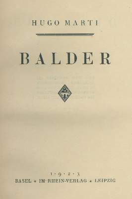 Bild Nr.1: 140-1670 Marti,H.: (Literatur und illustrierte Bücher 20.Jahrhundert - Alte Literatur in modernen Ausgaben)