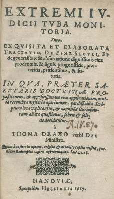 Bild Nr.1: 140-169 Draxe,T.: (Alte Drucke, Handschriften und Theologie)