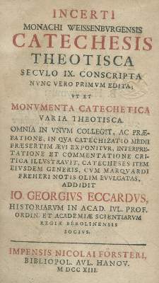 Bild Nr.1: 140-175 Eccard,J.G.: (Alte Drucke, Handschriften und Theologie)