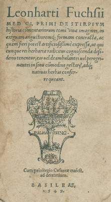 Bild Nr.1: 140-1753 Fuchs,L.: (Botanik, Kräuterbücher)