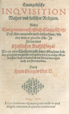 Bild Nr.1: 140-178 Eder,G.: (Alte Drucke, Handschriften und Theologie)