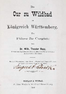 Bild Nr.2: 140-1783 Renz,W.T.: (Medizin, Balneologie, Bad Wildbad)