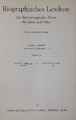 Bild Nr.1: 140-1814 Hirsch,A. (Hrsg.).: (Medizin)