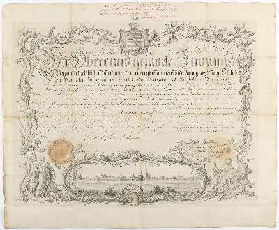 Bild Nr.1: 140-1825 Lehrbrief: (Medizin, Kundschaft)