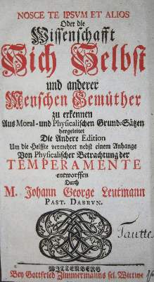 Bild Nr.1: 140-1852 Leutmann,J.G.: (Medizin, Psychologie)