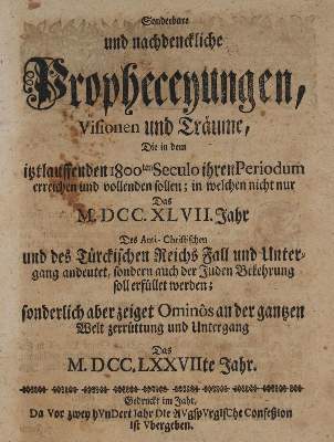 Bild Nr.1: 140-187 Sonderbare: (Einblattdrucke u. Flugschriften)