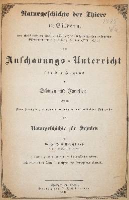 Bild Nr.1: 140-1925 Schubert,G.H.v.: (Zoologie)