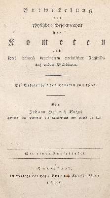 Bild Nr.1: 140-1957 Voigt,J.H.: (Verschiedene Gebiete - Varia, Astronomie)
