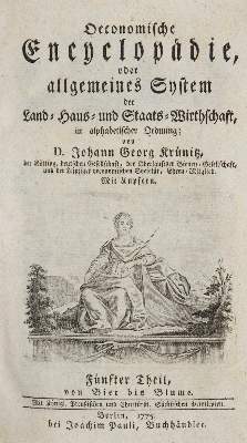 Bild Nr.1: 140-2012 Krünitz,J.G.: (Verschiedene Gebiete - Varia)