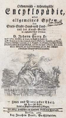 Bild Nr.1: 140-2013 Krünitz,J.G.: (Verschiedene Gebiete - Varia)