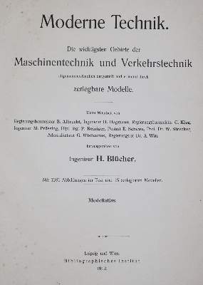Bild Nr.1: 140-2019 Blücher,H.: (Verschiedene Gebiete - Varia, Maschinenbau)