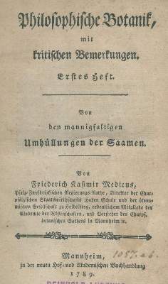 Bild Nr.1: 140-2034 Medicus,F.C.: (Verschiedene Gebiete - Varia)