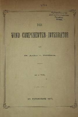 Bild Nr.1: 140-2037 Oettingen,A.v.: (Verschiedene Gebiete - Varia, Meteorologie)