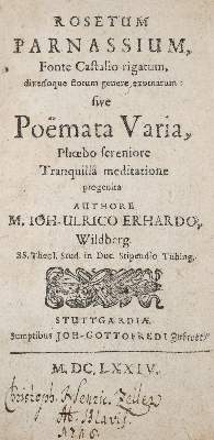Bild Nr.1: 140-204 Erhard,J.U.: (Alte Drucke, Handschriften und Theologie)