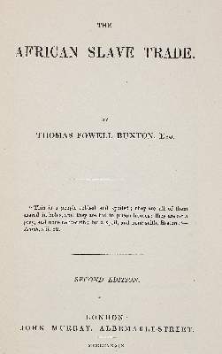 Bild Nr.1: 140-2105 Buxton, Thomas Fowell.: (Afrika, Sklavenhandel)