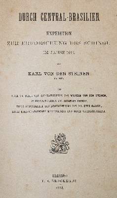 Bild Nr.1: 140-2110 Steinen,K.v.d.: (Amerika, Brasilien)