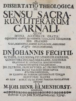 Bild Nr.35: 140-214 Fecht,J.: (Alte Drucke, Handschriften und Theologie)