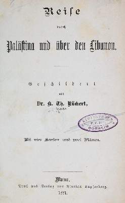 Bild Nr.2: 140-2206 Rückert,K.T.: (Asien, Palästina)