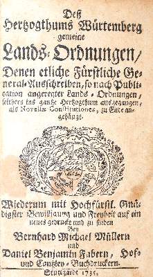 Bild Nr.1: 140-2241 Lands-Ordnungen,: (Deutschland, Baden-Württemberg)