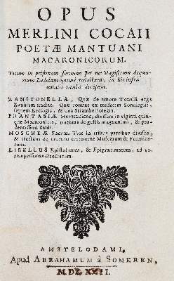 Bild Nr.1: 140-225 Folengo,T. (Pseud.: M.Coc(c)aius).: (Alte Drucke, Handschriften und Theologie)