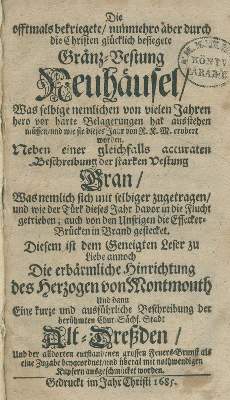Bild Nr.1: 140-2266 Offtmals bekriegte, Die,: (Deutschland, Dresden)