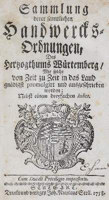 Bild Nr.1: 140-2287 Handwerksordnungen.: (Deutschland)