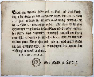 Bild Nr.2: 140-2310 Sammlung: (Deutschland, Leipzig, Verordnungen)
