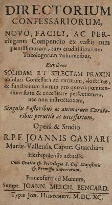 Bild Nr.1: 140-237 Gaspard (de Mergentheim),J.: (Alte Drucke, Handschriften und Theologie)