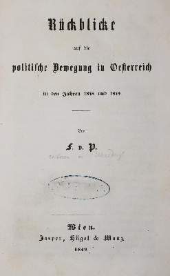 Bild Nr.1: 140-2508 (Pillersdorf,F.X.v.).: (Österreich)