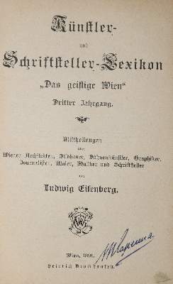 Bild Nr.1: 140-2530 Eisenberg,L.: (Österreich, Wien)