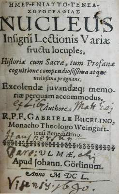 Bild Nr.1: 140-2586 Bucelinus,G.: (Verschiedene Länder - Geschichte)